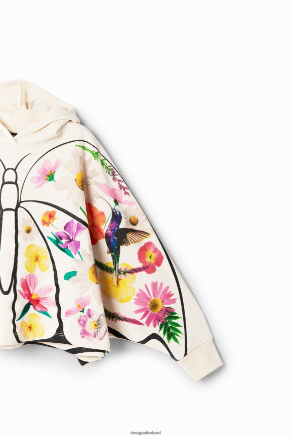 Desigual Girl Oversize butterfly hoodie Clothing PFVZ0B1750