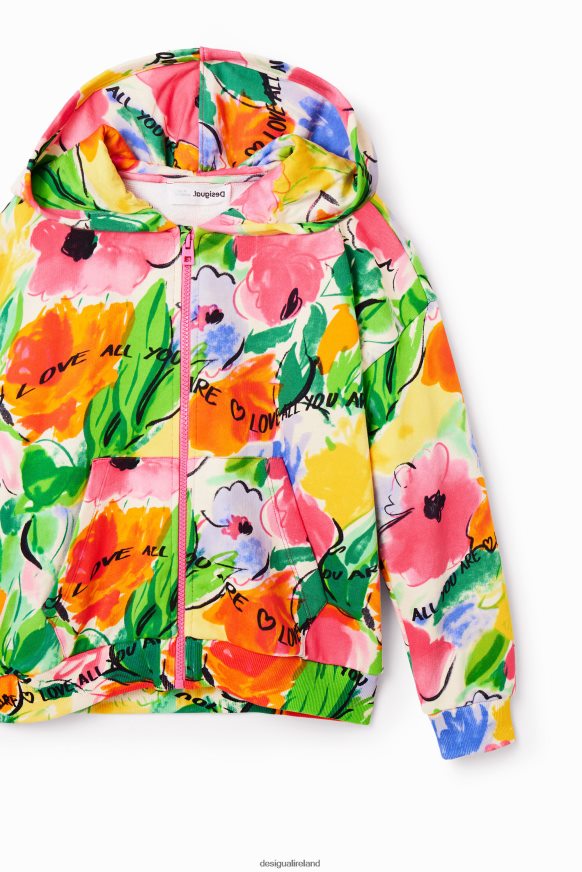 Desigual Girl Oversize floral sweatshirt Clothing PFVZ0B1786