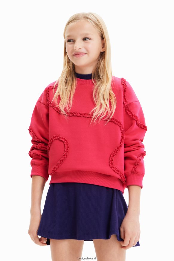 Desigual Girl Pleated strip sweatshirt Clothing PFVZ0B1737