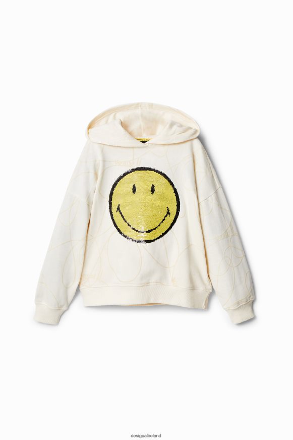 Desigual Girl Reversible sequin Smiley hoodie Clothing PFVZ0B1852