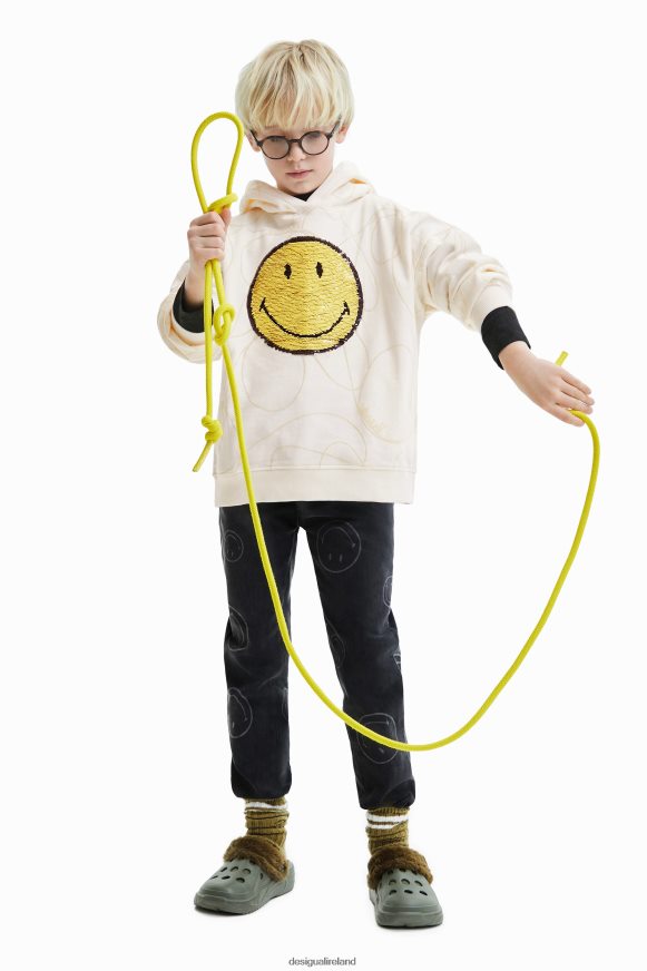 Desigual Girl Reversible sequin Smiley hoodie Clothing PFVZ0B1852