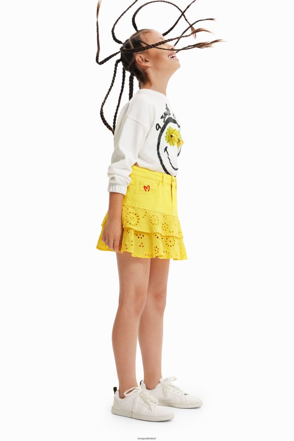 Desigual Girl Smiley flower sweatshirt Clothing PFVZ0B1148