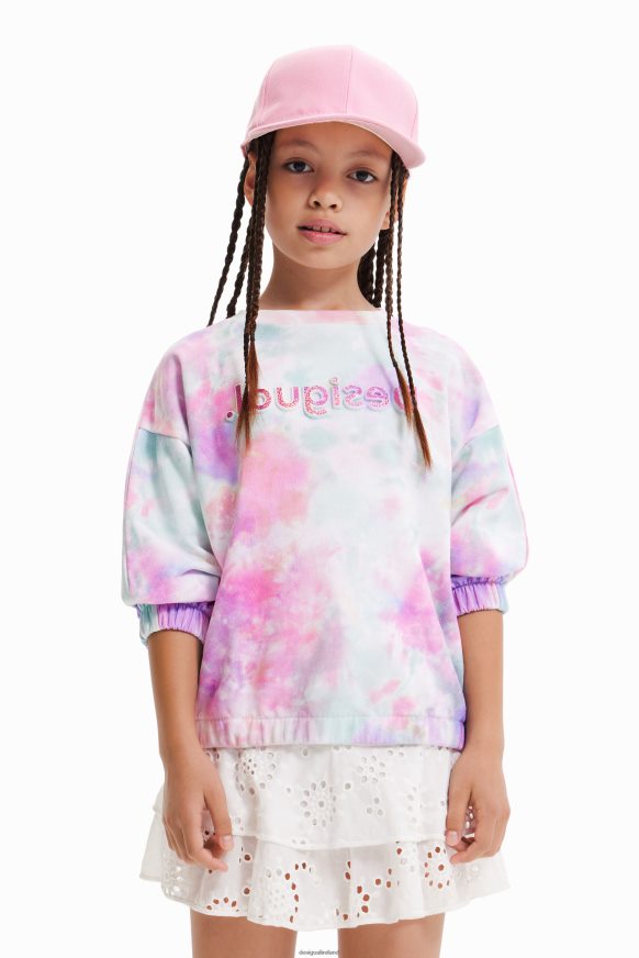 Desigual Girl Tie-dye logo sweatshirt Clothing PFVZ0B1868
