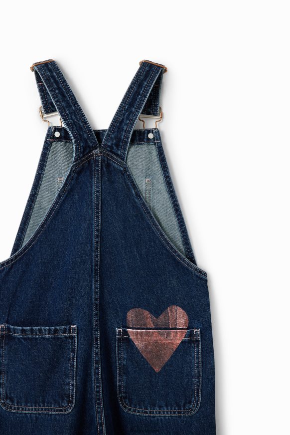 Desigual Girl Denim heart dungarees Clothing PFVZ0B1776
