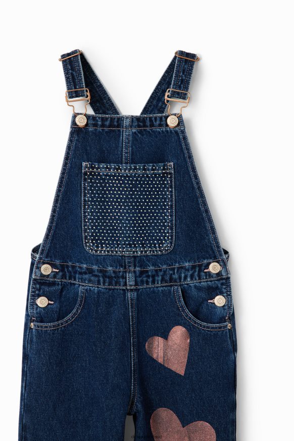 Desigual Girl Denim heart dungarees Clothing PFVZ0B1776