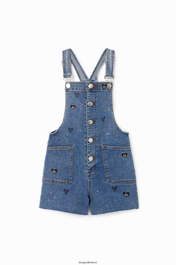 Desigual Girl Disney's Mickey Mouse denim dungaree shorts Clothing PFVZ0B1834