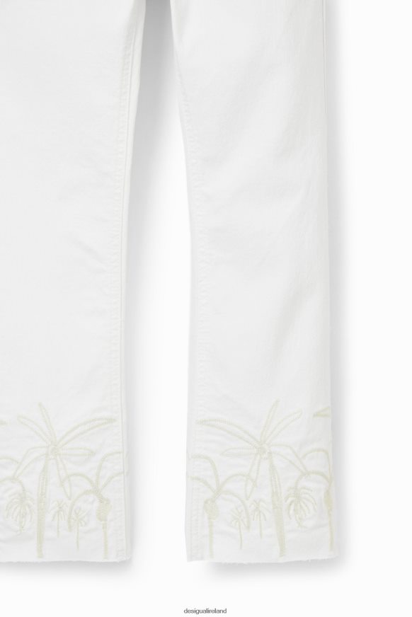 Desigual Girl Embroidered long flare jeans Clothing PFVZ0B1850
