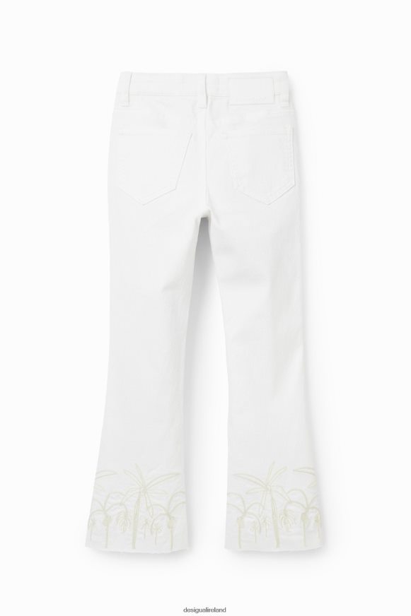 Desigual Girl Embroidered long flare jeans Clothing PFVZ0B1850