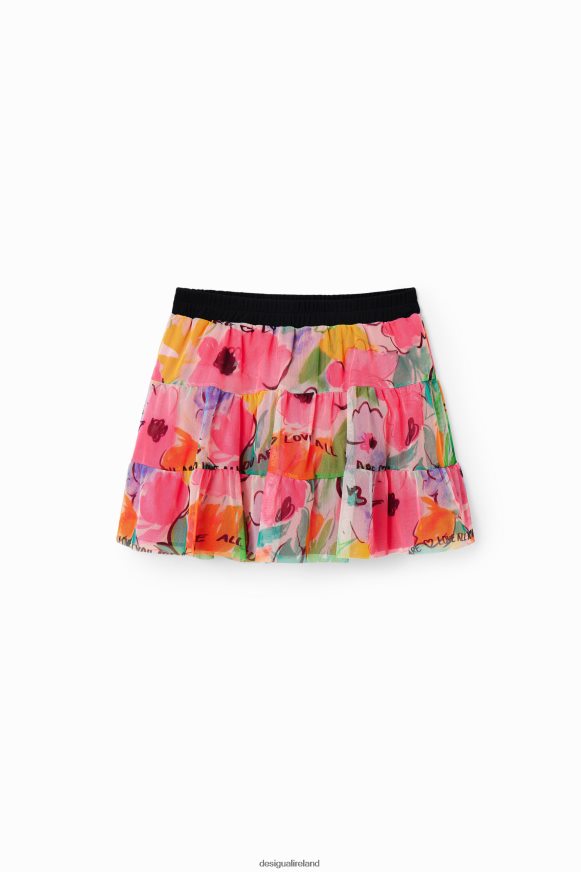 Desigual Girl Floral tulle mini skirt Clothing PFVZ0B1800