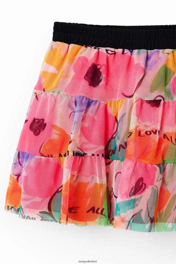 Desigual Girl Floral tulle mini skirt Clothing PFVZ0B1800