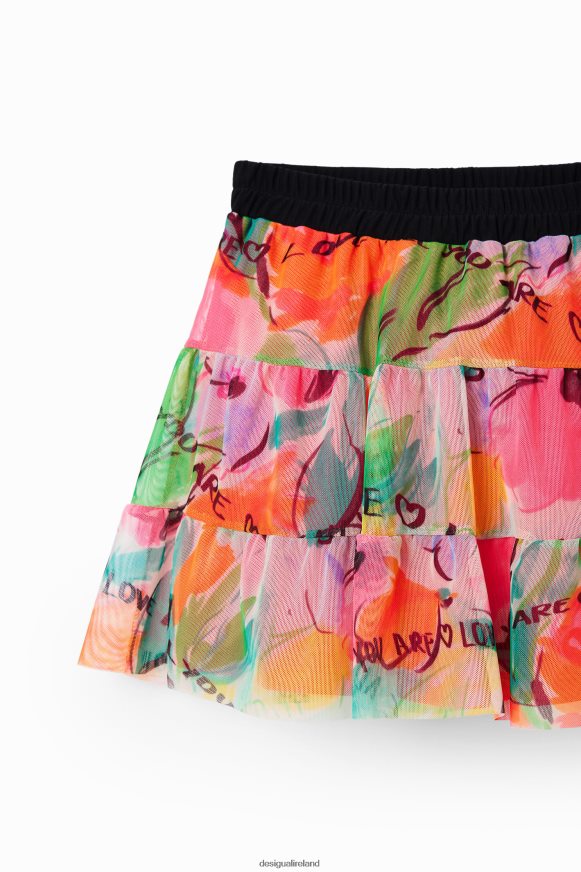 Desigual Girl Floral tulle mini skirt Clothing PFVZ0B1800