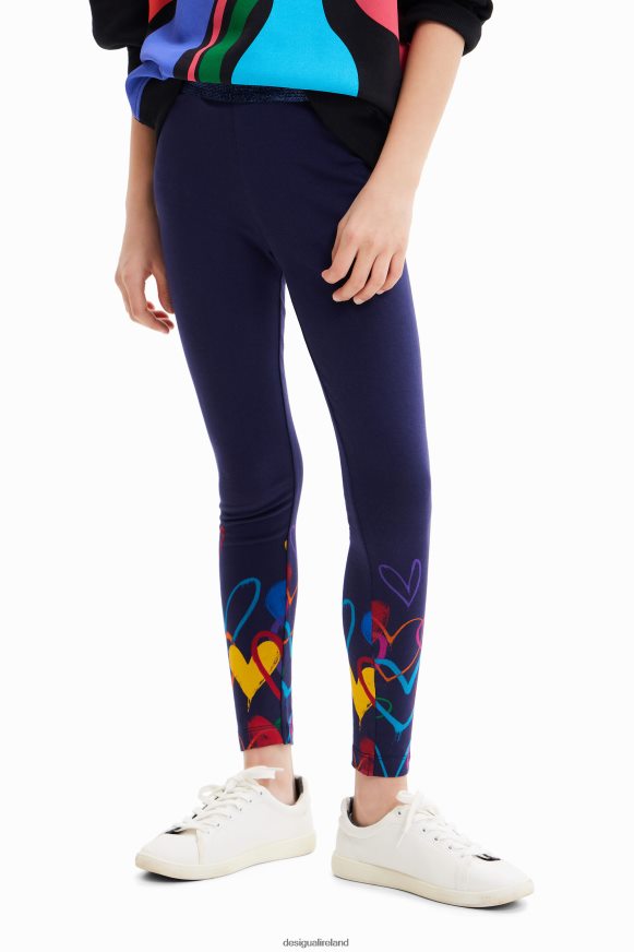 Desigual Girl Long heart leggings Clothing PFVZ0B1705