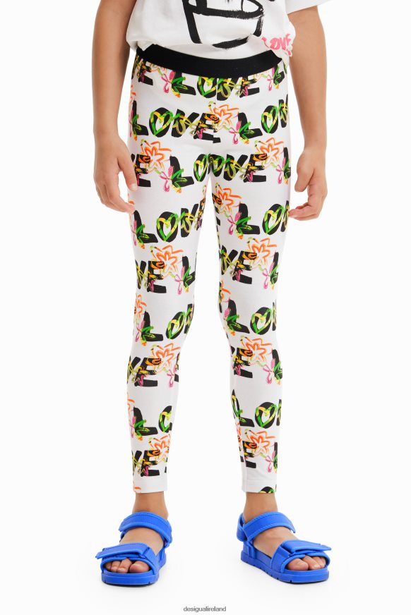 Desigual Girl Love flower leggings Clothing PFVZ0B1710