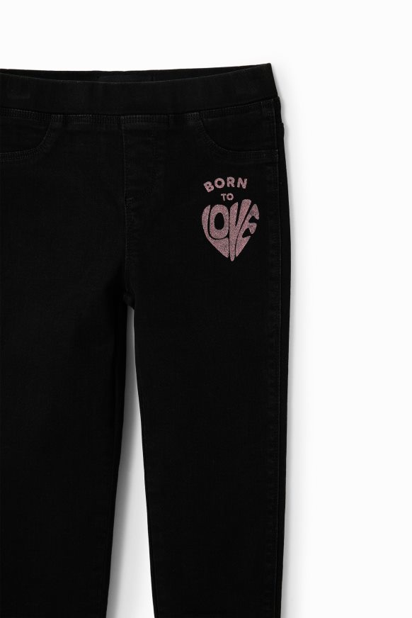 Desigual Girl Message denim leggings Clothing PFVZ0B1745