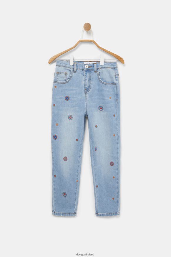 Desigual Girl Mum fit embroidered jeans Clothing PFVZ0B1892