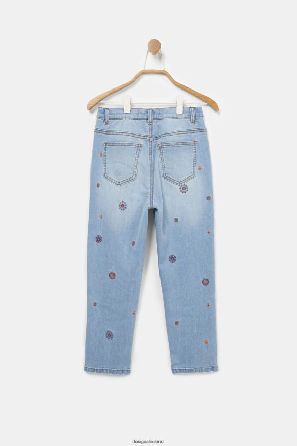 Desigual Girl Mum fit embroidered jeans Clothing PFVZ0B1892