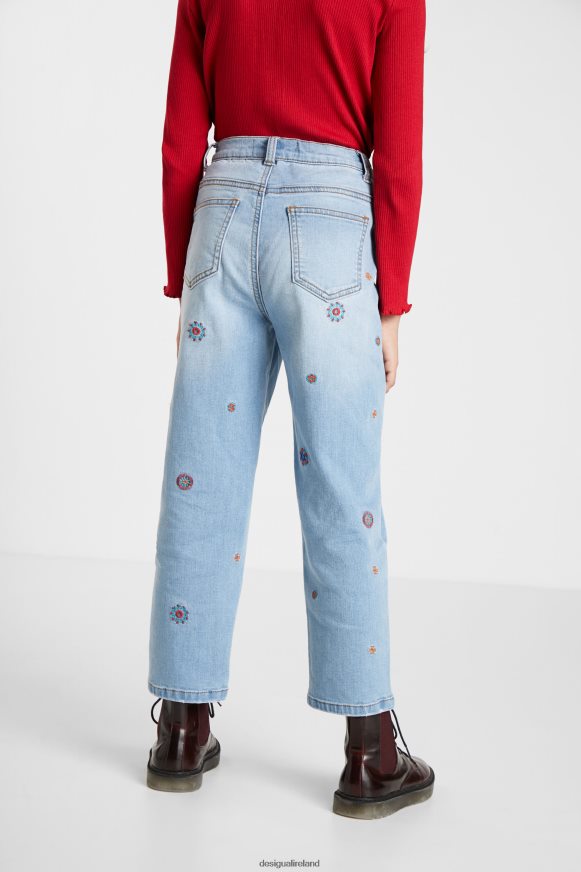 Desigual Girl Mum fit embroidered jeans Clothing PFVZ0B1892