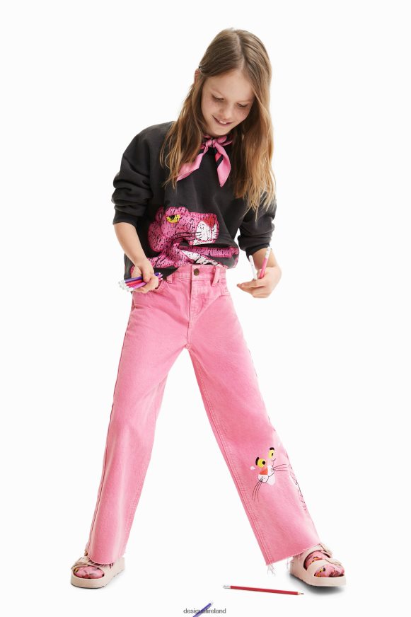 Desigual Girl Pink Panther flare jeans Clothing PFVZ0B682