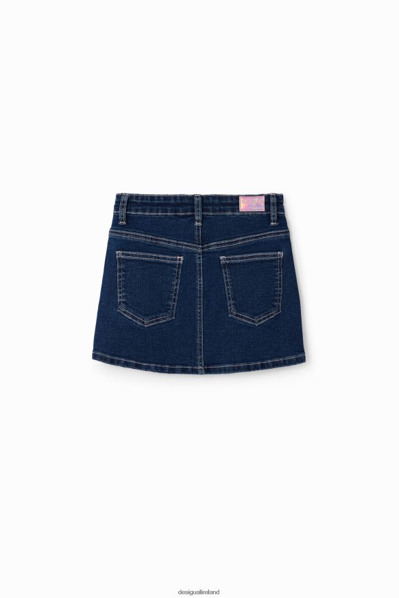 Desigual Girl Rhinestone denim mini skirt Clothing PFVZ0B1712