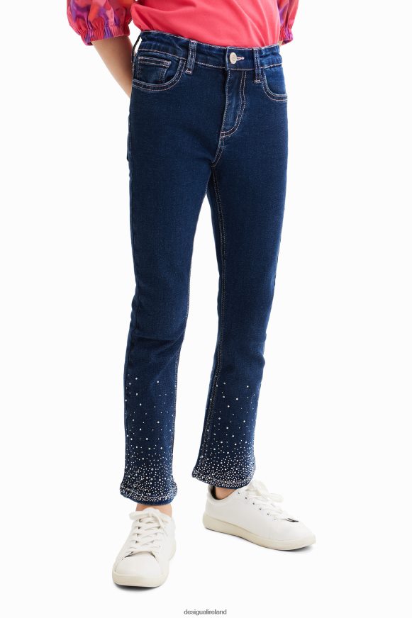 Desigual Girl Rhinestone flare jeans Clothing PFVZ0B1770