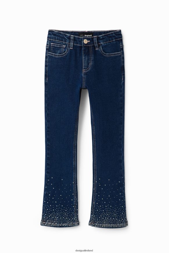 Desigual Girl Rhinestone flare jeans Clothing PFVZ0B1770