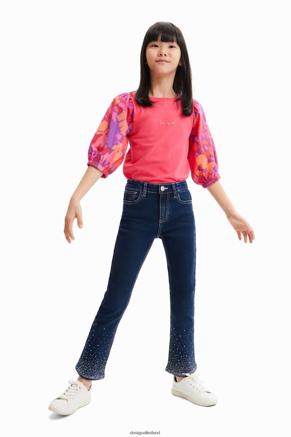 Desigual Girl Rhinestone flare jeans Clothing PFVZ0B1770