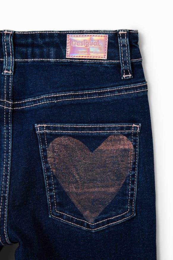 Desigual Girl Rhinestone flare jeans Clothing PFVZ0B1770