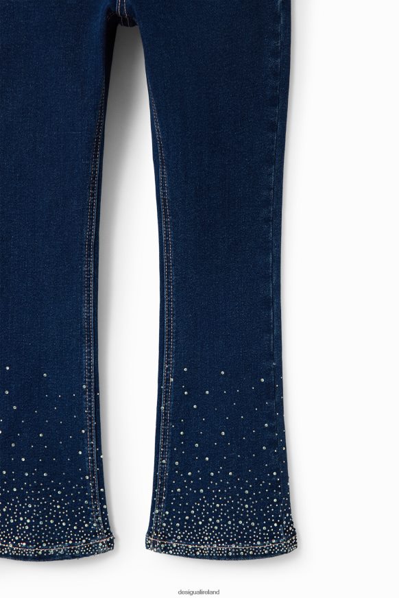 Desigual Girl Rhinestone flare jeans Clothing PFVZ0B1770