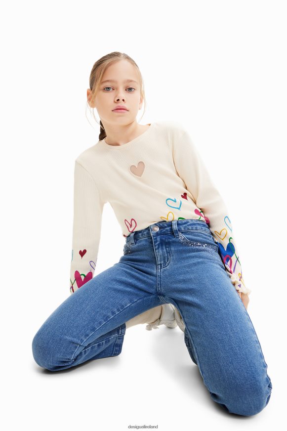 Desigual Girl Shiny flare jeans Clothing PFVZ0B1771