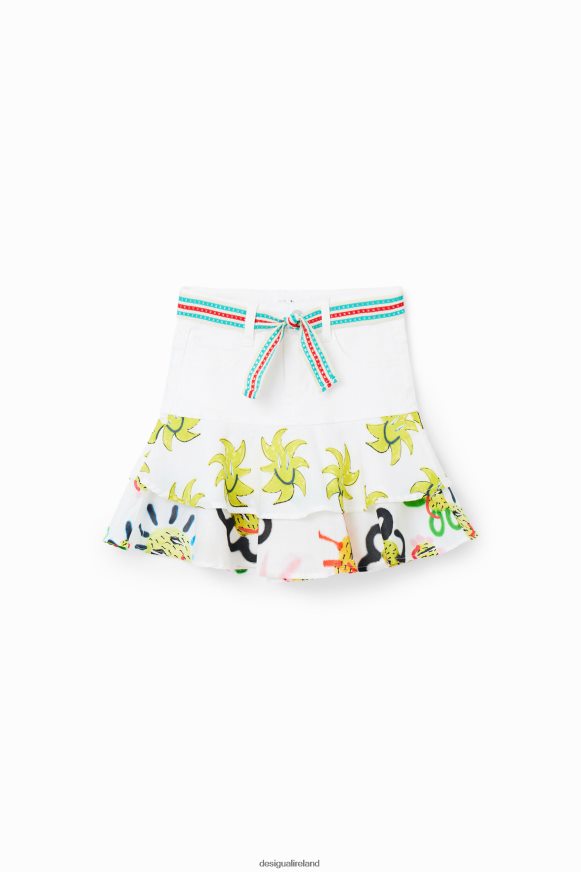Desigual Girl Sun ruffle denim mini skirt Clothing PFVZ0B1815