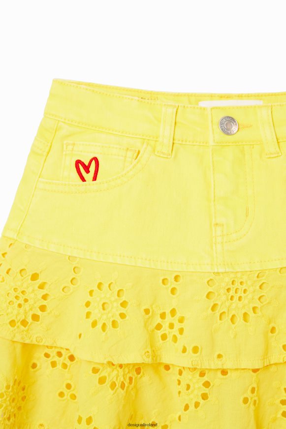 Desigual Girl Swiss embroidery mini skirt Clothing PFVZ0B1787