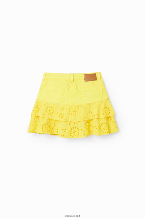 Desigual Girl Swiss embroidery mini skirt Clothing PFVZ0B1787
