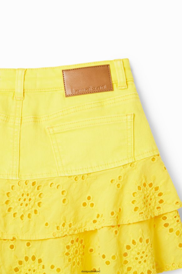 Desigual Girl Swiss embroidery mini skirt Clothing PFVZ0B1787