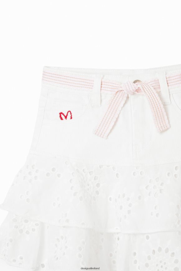 Desigual Girl Swiss embroidery mini skirt Clothing PFVZ0B1826