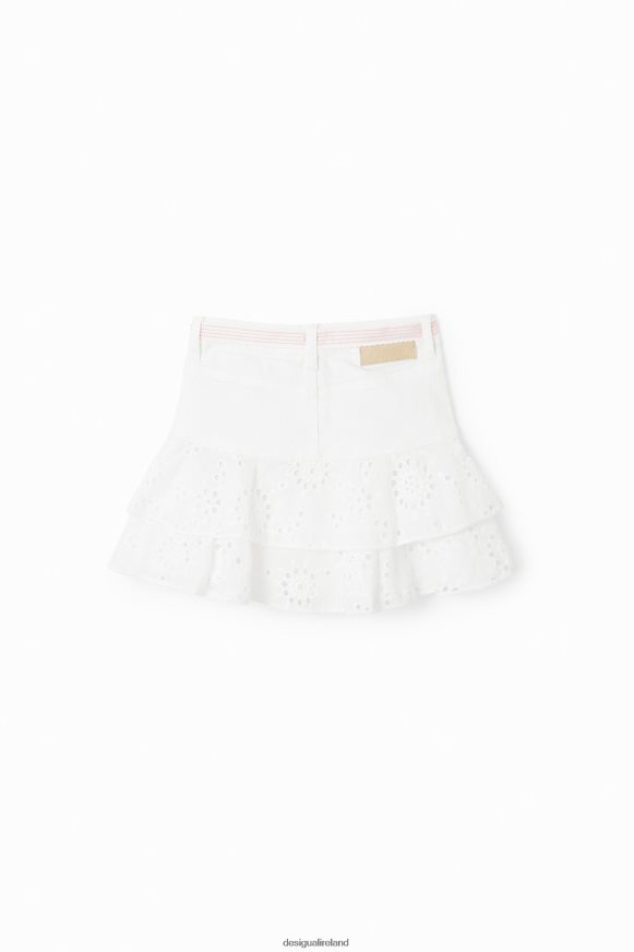 Desigual Girl Swiss embroidery mini skirt Clothing PFVZ0B1826