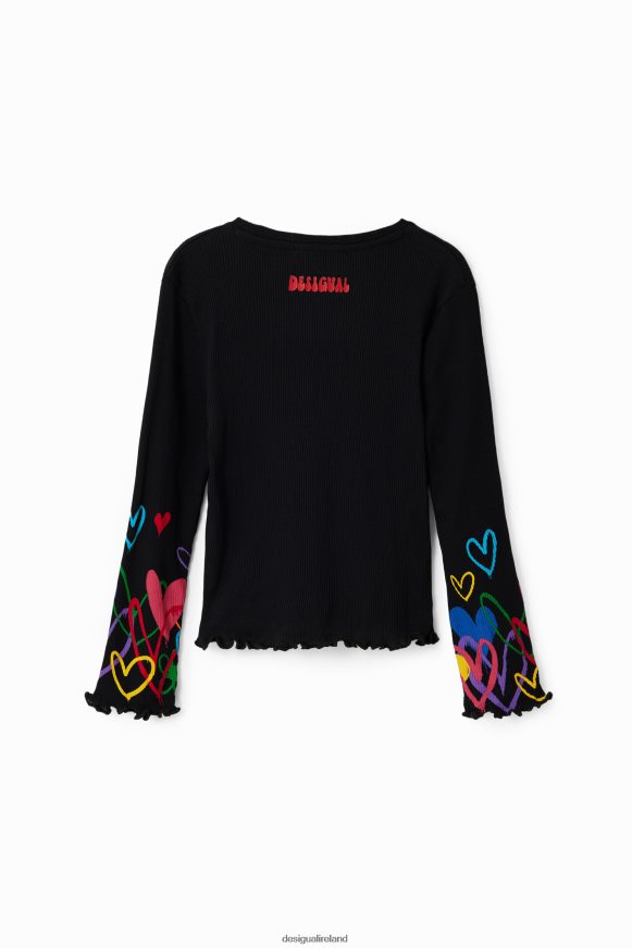 Desigual Girl Cut-out heart T-shirt Clothing PFVZ0B1702