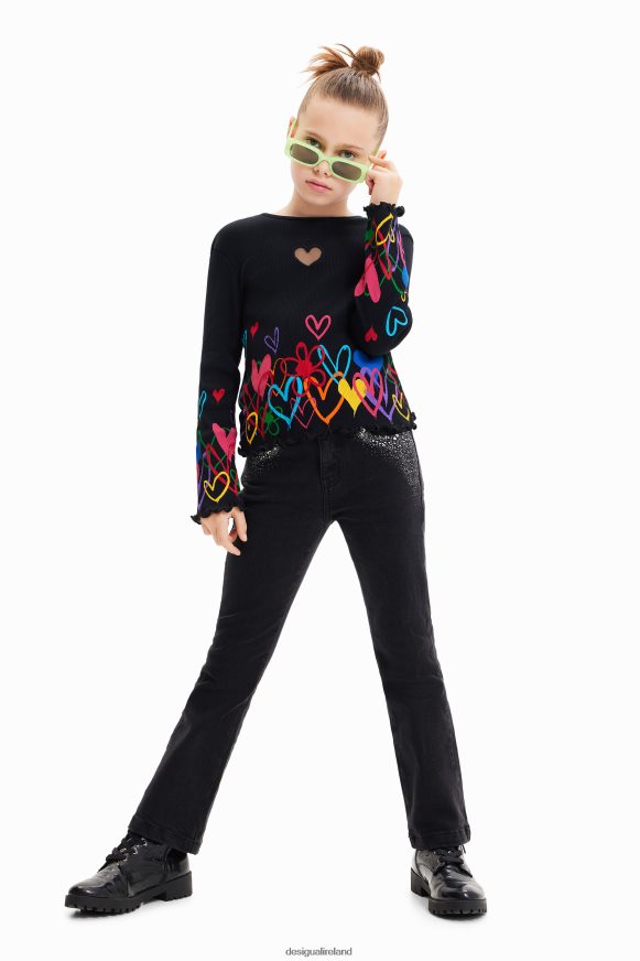 Desigual Girl Cut-out heart T-shirt Clothing PFVZ0B1702