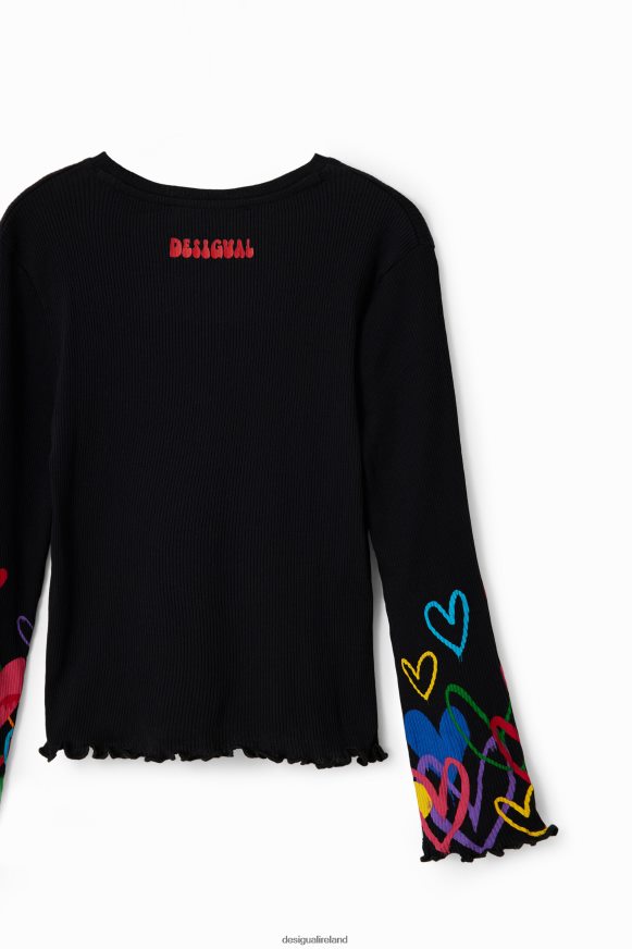 Desigual Girl Cut-out heart T-shirt Clothing PFVZ0B1702