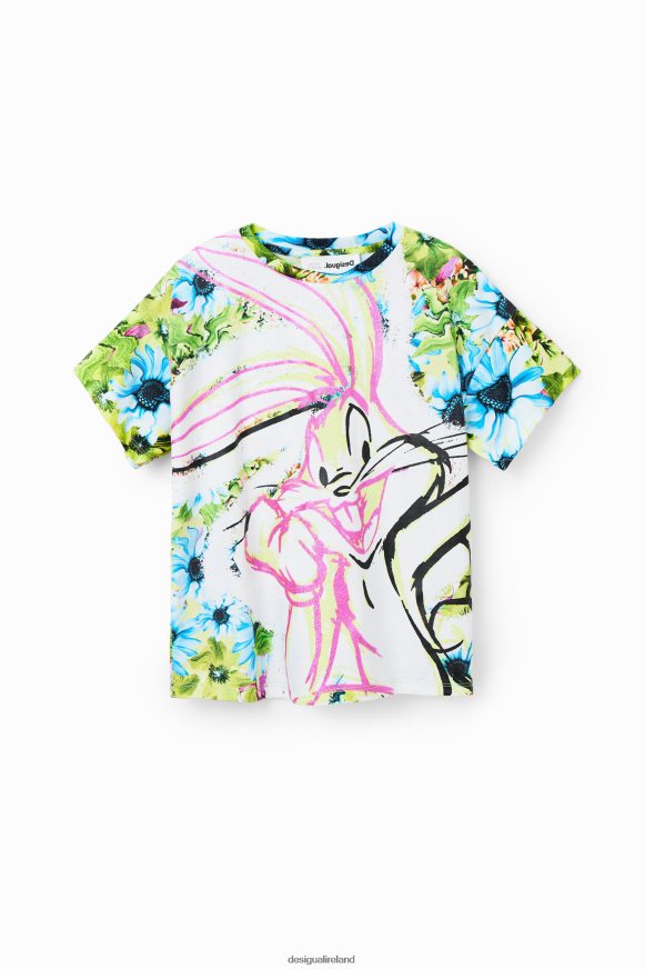 Desigual Girl Floral Bugs Bunny T-shirt Clothing PFVZ0B1763