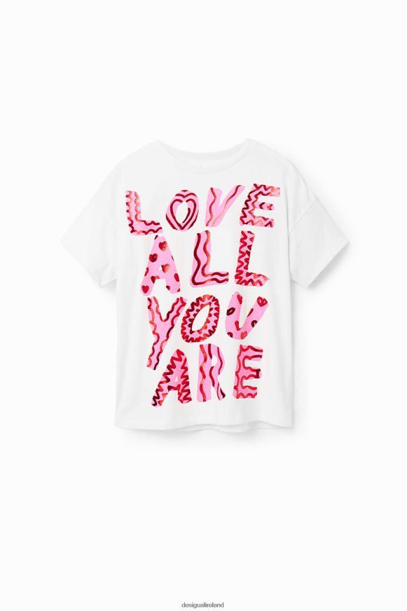 Desigual Girl Glossy text T-shirt Clothing PFVZ0B1813