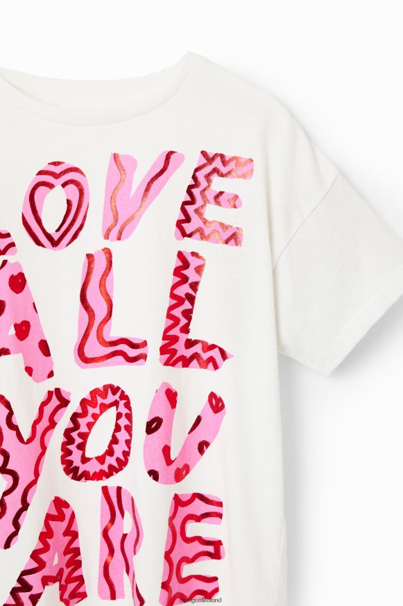 Desigual Girl Glossy text T-shirt Clothing PFVZ0B1813