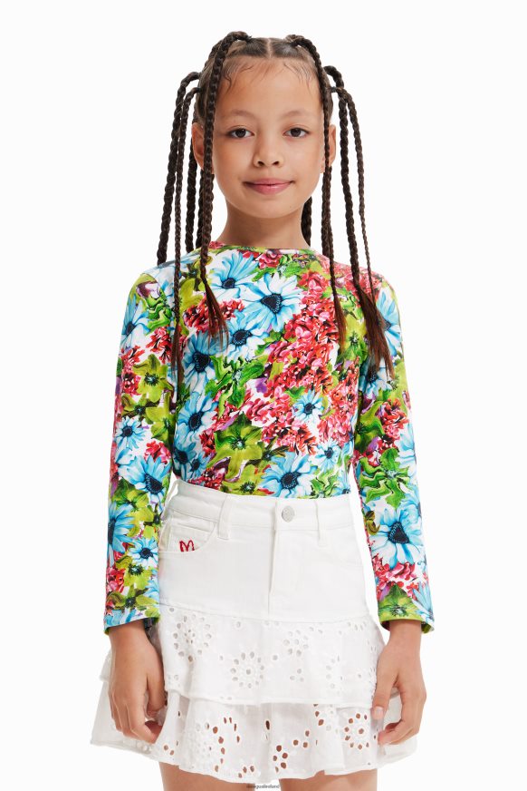 Desigual Girl Multicoloured floral T-shirt Clothing PFVZ0B1871