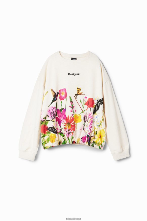 Desigual Girl Puff-sleeve floral T-shirt Clothing PFVZ0B1723