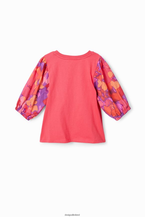Desigual Girl Puff-sleeve floral T-shirt Clothing PFVZ0B1739