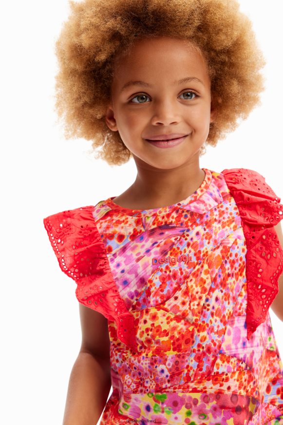 Desigual Girl Ruffled floral T-shirt Clothing PFVZ0B1729