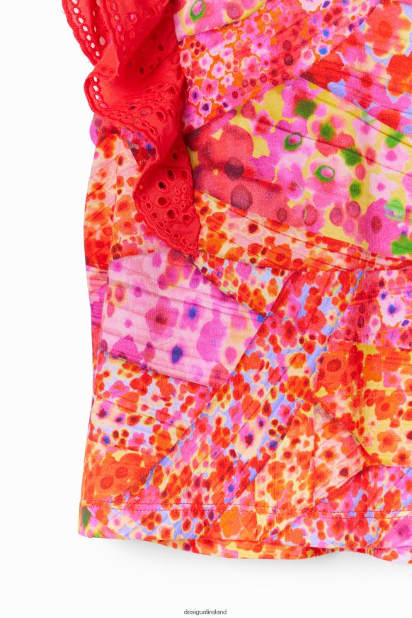 Desigual Girl Ruffled floral T-shirt Clothing PFVZ0B1729