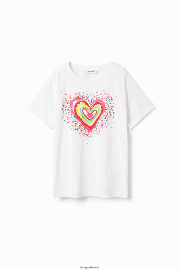 Desigual Girl Sequinned heart t-shirt Clothing PFVZ0B1762