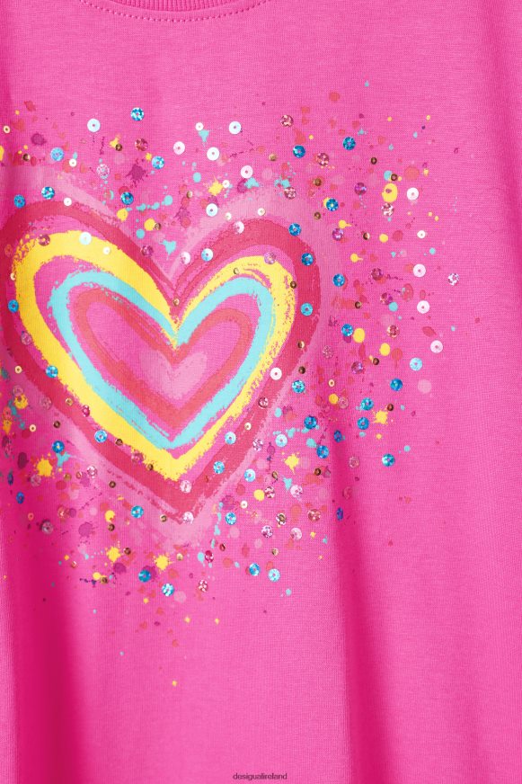 Desigual Girl Sequinned heart t-shirt Clothing PFVZ0B1832