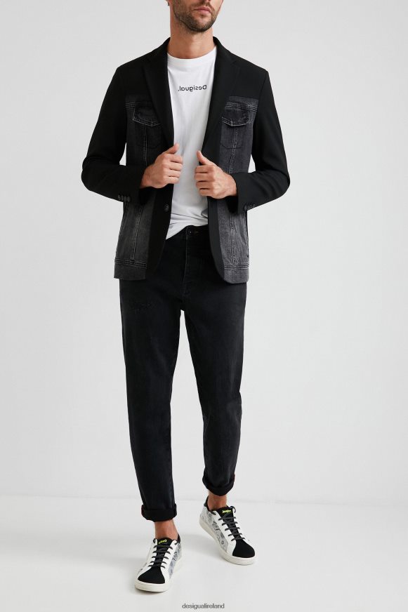 Desigual Men Blazer hybrid denim Clothing PFVZ0B1642