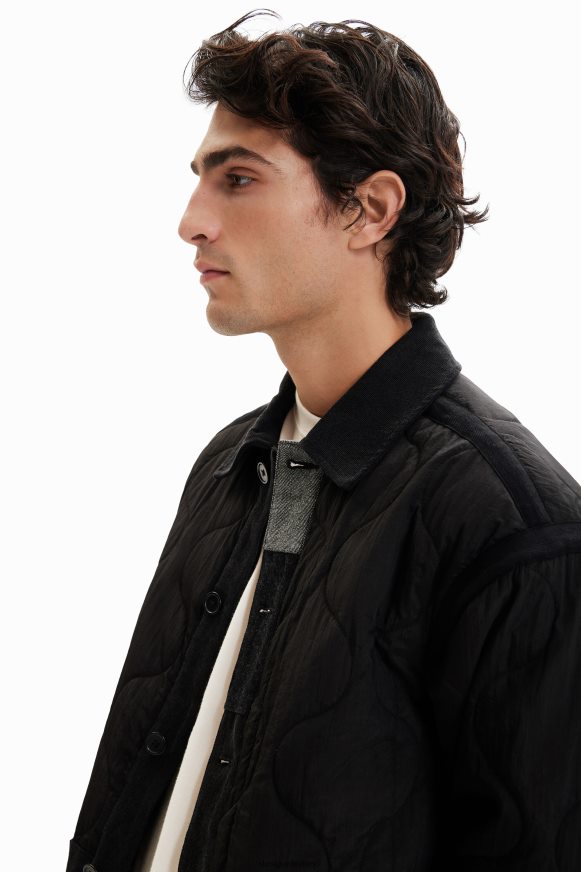 Desigual Men Patchwork quilted overshirt Clothing PFVZ0B1547